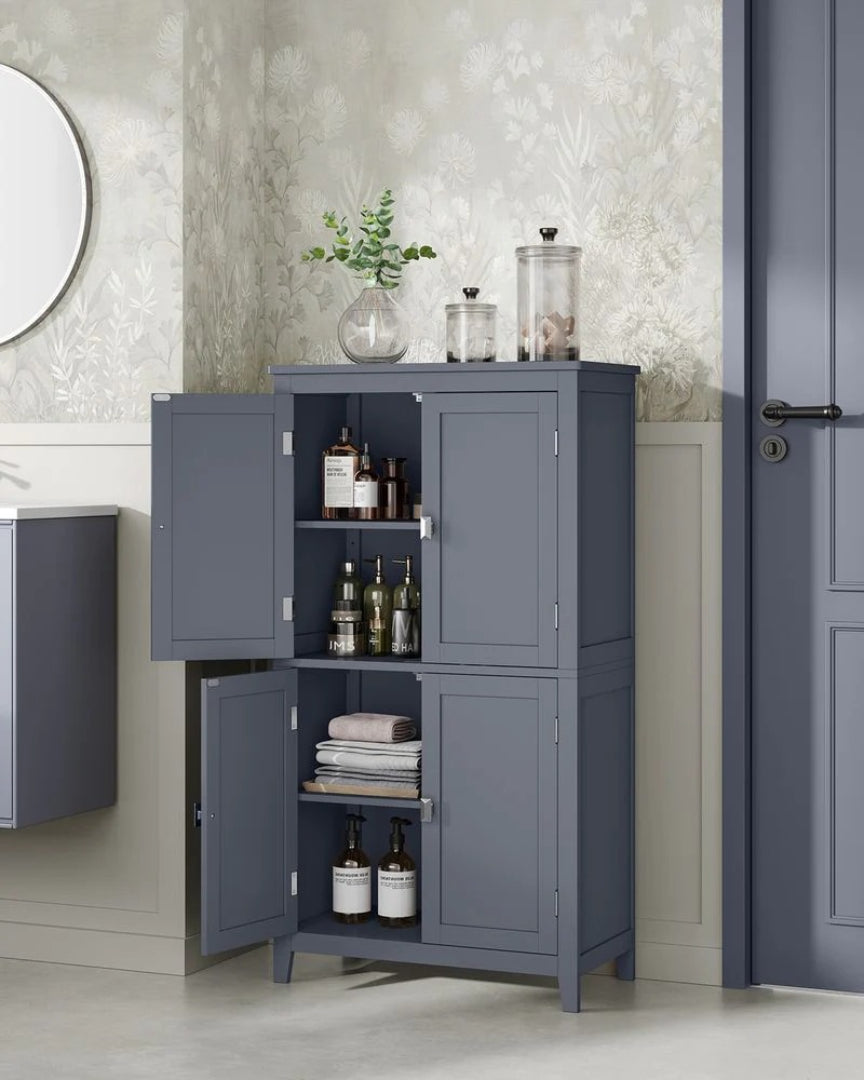 Bathroom Storage Cabinet Floor Cabinet 4 Doors Adjustable Shelves – product view 18 | Amaraloft