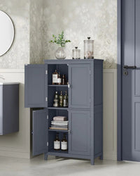 Bathroom Storage Cabinet Floor Cabinet 4 Doors Adjustable Shelves – product view 18 | Amaraloft