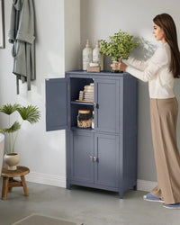 Bathroom Storage Cabinet Floor Cabinet 4 Doors Adjustable Shelves – product view 20 | Amaraloft
