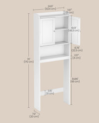 Bathroom Storage Shelf With Paper Holder Over Toilet - product photo 05