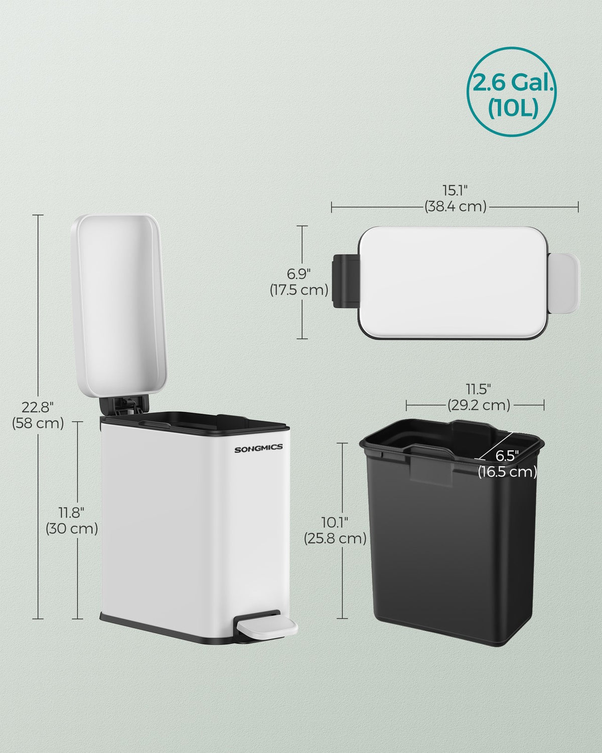 Bathroom Trash Can - product photo 21