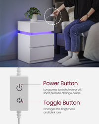 Bedside Table With LED Lights - product photo 07