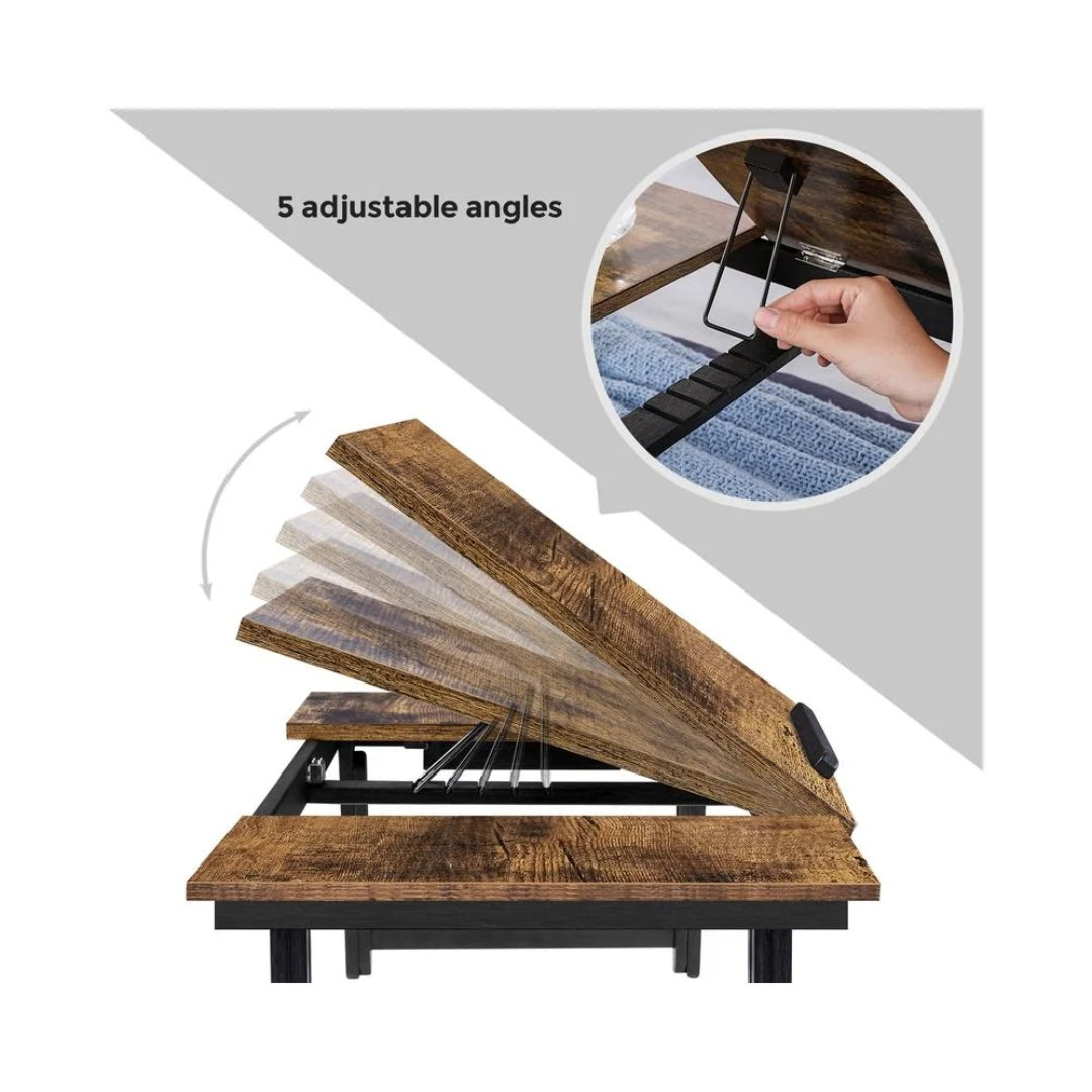 Adjustable Laptop Table With Tilt Top & Foldable Legs Bed Tray – product view 5 | Amaraloft