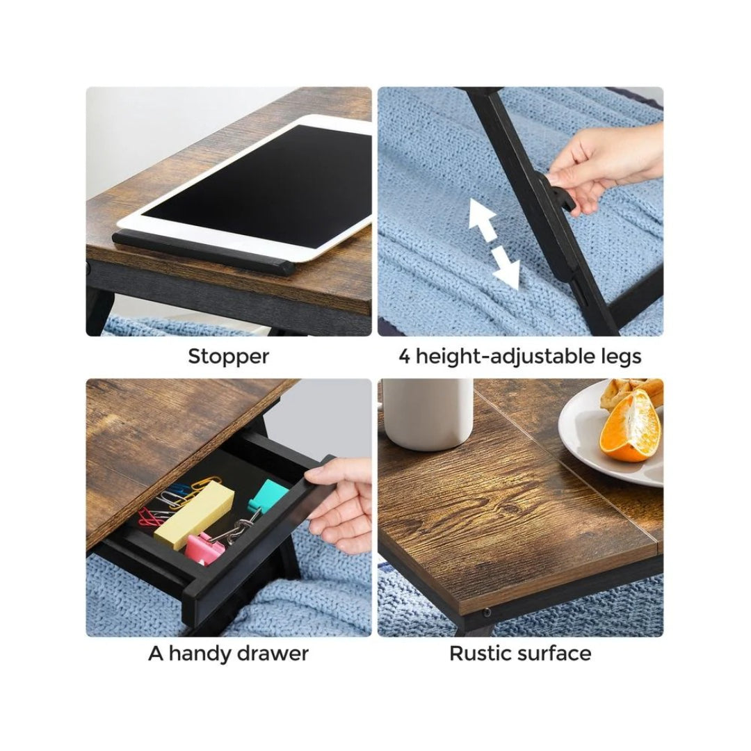 Adjustable Laptop Table With Tilt Top & Foldable Legs Bed Tray – product view 7 | Amaraloft