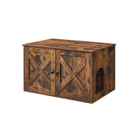 Cat Litter Box Enclosure Furniture Cabinet With Divider 31.5in Wide – product view 1 | Amaraloft