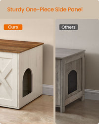 Cat Litter Box Enclosure Furniture Cabinet With Divider 31.5in Wide – product view 32 | Amaraloft