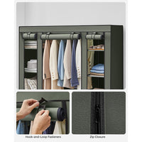 Closet Wardrobe With Non Woven Fabric Cover And Hanging Rails - product photo 32
