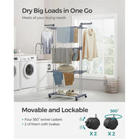 Clothes Drying Rack 4-Tier Foldable Laundry Stand 67.7in High – product view 4 | Amaraloft