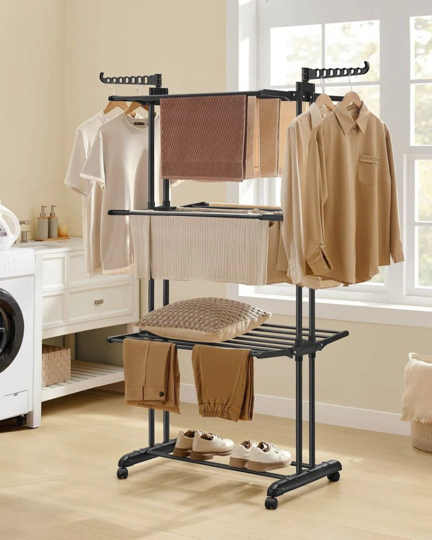 Clothes Drying Rack 4-Tier Foldable Laundry Stand 67.7in High – product view 12 | Amaraloft