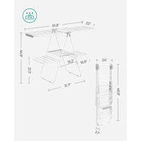 Clothes Drying Rack Foldable 2-Level With Adjustable Wings 67.3in – product view 11 | Amaraloft