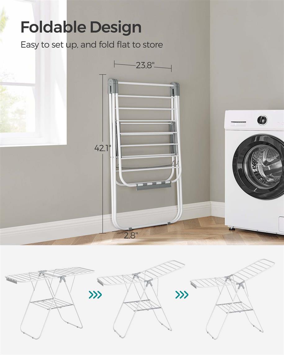 Clothes Drying Rack With Sock Clips - product photo 05