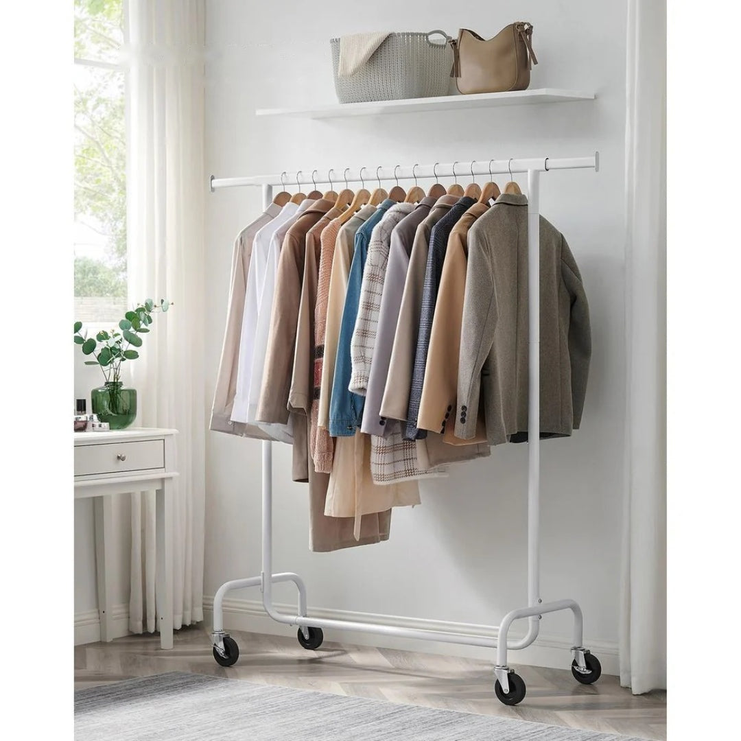 Clothes Rack Heavy Duty Rolling Garment Rack 43.3-59.1in Wide – product view 15 | Amaraloft