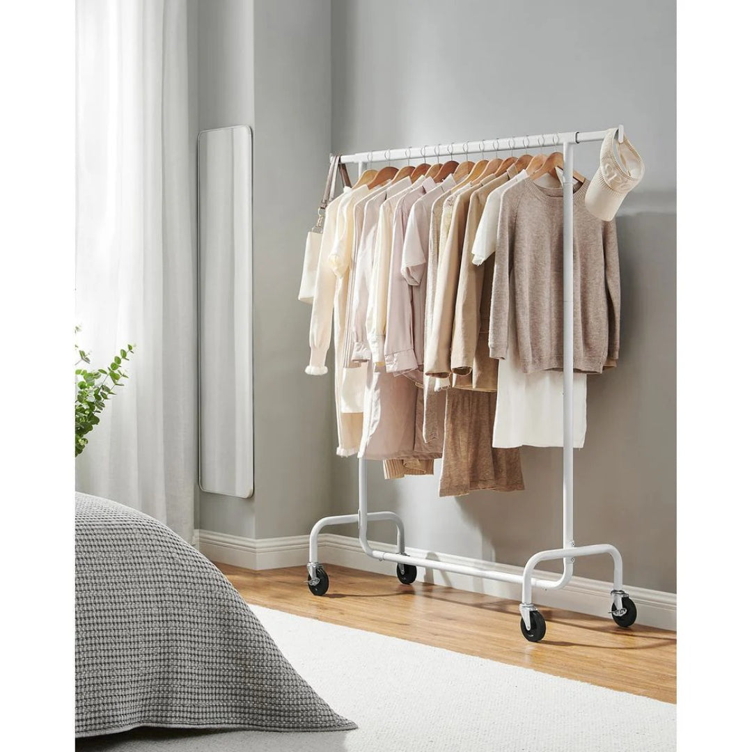 Clothes Rack Heavy Duty Rolling Garment Rack 43.3-59.1in Wide – product view 16 | Amaraloft