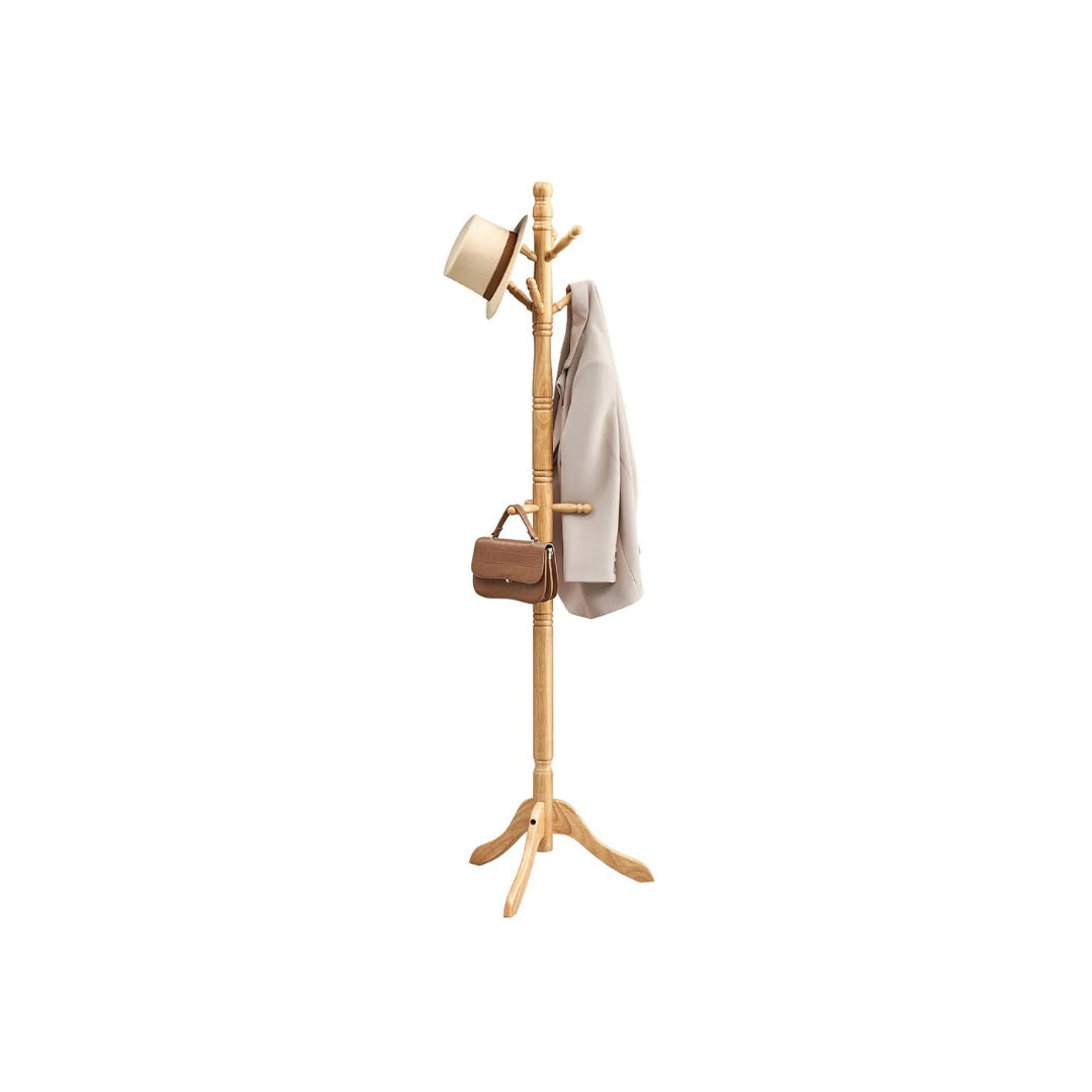 Solid Wood Coat Rack With 10 Hooks – product view 4 | Amaraloft