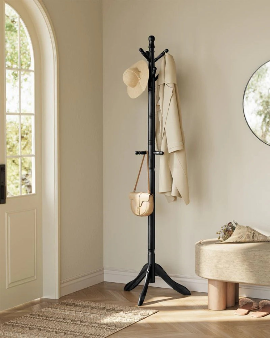 Solid Wood Coat Rack With 10 Hooks – product view 5 | Amaraloft