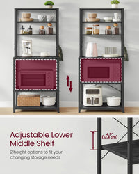 Coffee Bar Cabinet With 6 Tier Shelves And Adjustable Middle Shelf - product photo 28