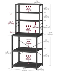 Coffee Bar Cabinet With 6 Tier Shelves And Adjustable Middle Shelf - product photo 30