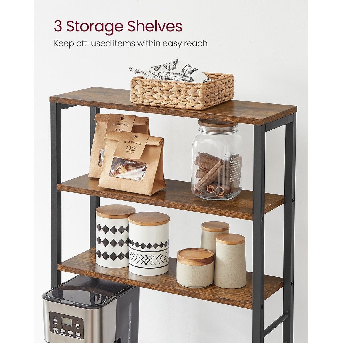 Coffee Bar With 6-Tier Shelves - product photo 21