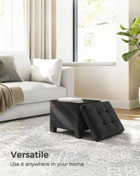 Small Storage Ottoman Foot Rest With Legs & Foldable Design – product view 5 | Amaraloft