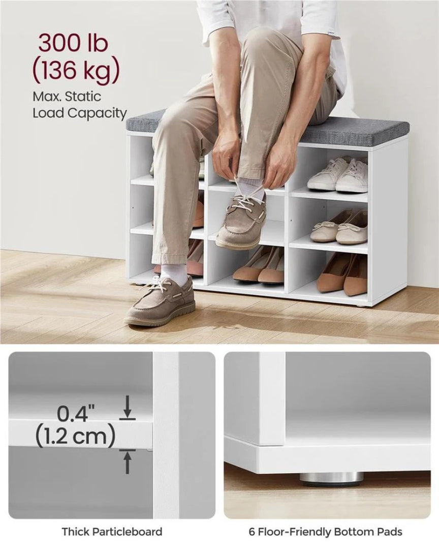 Shoe Storage Bench With Cushion – product view 10 | Amaraloft