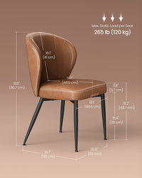 Dining Chairs Set Of 2, 4 Or 6 With Upholstered Seats And Steel Legs - product photo 86