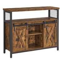 Dining Storage Sideboard With Door Rustic Brown - product photo 09