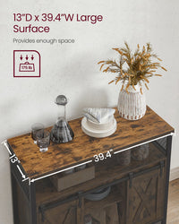 Dining Storage Sideboard With Door Rustic Brown - product photo 11