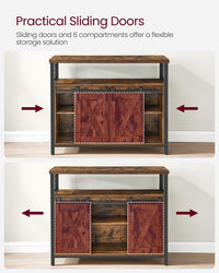 Dining Storage Sideboard With Door Rustic Brown - product photo 17