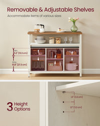 Dining Storage Sideboard With Door Rustic Brown - product photo 20