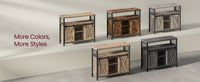 Dining Storage Sideboard With Sliding Doors, Rustic Brown Buffet Cabinet - product photo 32