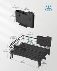 Dish Kitchen Dish Rack With Drainboard - product photo 06