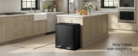 Double Compartment Stainless Steel Trash Can With Soft Close Lids - product photo 25