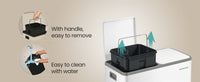 Double Compartment Stainless Steel Trash Can With Soft Close Lids - product photo 52