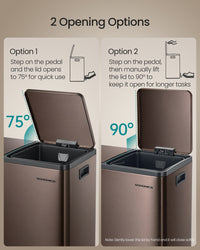 Double Compartment Stainless Steel Trash Can With Soft Close Lids - product photo 70