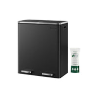 Dual Compartment Kitchen Trash Can With Airtight Hinged Lids - product photo 17