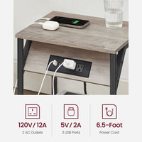 End Table With USB Ports And Outlets - product photo 12