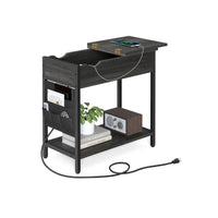End Table With USB Ports And Power Outlets Storage Shelf – product view 1 | Amaraloft