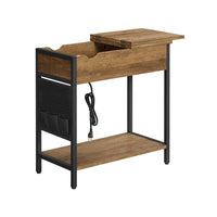 End Table With USB Ports And Power Outlets Storage Shelf – product view 4 | Amaraloft