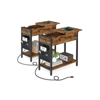 End Table With USB Ports And Power Outlets Storage Shelf – product view 5 | Amaraloft