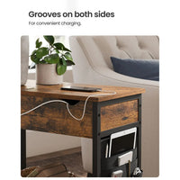 End Table With USB Ports And Power Outlets Storage Shelf – product view 10 | Amaraloft