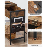 End Table With USB Ports And Power Outlets Storage Shelf – product view 12 | Amaraloft