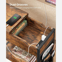 End Table With USB Ports And Power Outlets Storage Shelf – product view 14 | Amaraloft