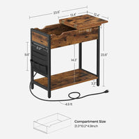 End Table With USB Ports And Power Outlets Storage Shelf – product view 17 | Amaraloft