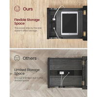 End Table With USB Ports And Power Outlets Storage Shelf – product view 22 | Amaraloft