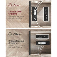 End Table With USB Ports And Power Outlets Storage Shelf – product view 28 | Amaraloft