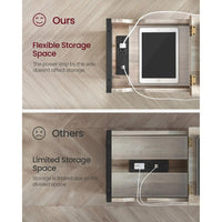 End Table With USB Ports And Power Outlets Storage Shelf – product view 29 | Amaraloft