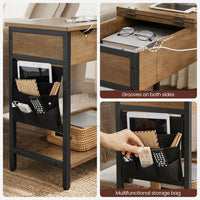 End Table With USB Ports And Power Outlets Storage Shelf – product view 39 | Amaraloft
