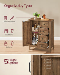 Farmhouse Bathroom Floor Cabinet With 4 Drawers And Adjustable Shelf - product photo 20