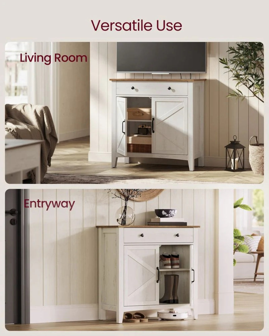 Farmhouse Buffet Cabinet with Drawer and Adjustable Shelf Storage – product view 6 | Amaraloft