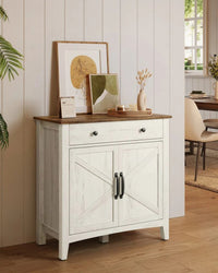 Farmhouse Buffet Cabinet with Drawer and Adjustable Shelf Storage – product view 7 | Amaraloft